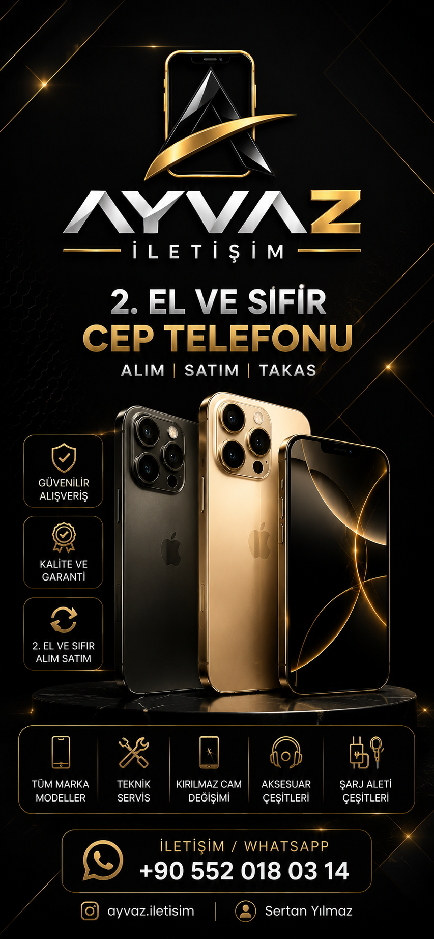 AYVAZ İletişim telefon mağazası tanıtım tasarımı